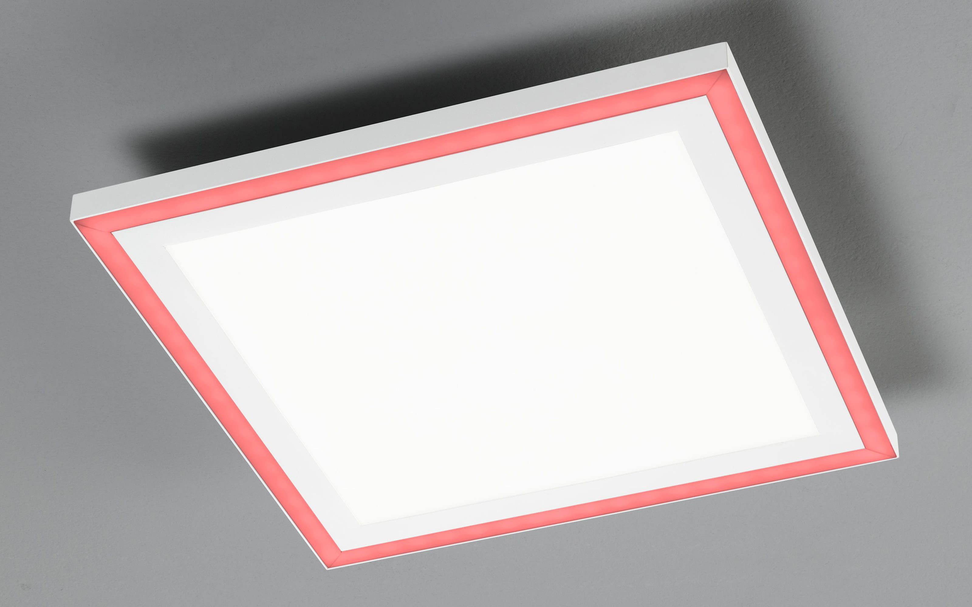 LED-Deckenleuchte Joy RGB in aluminiumfarbig/weiß, 32 x 32 cm