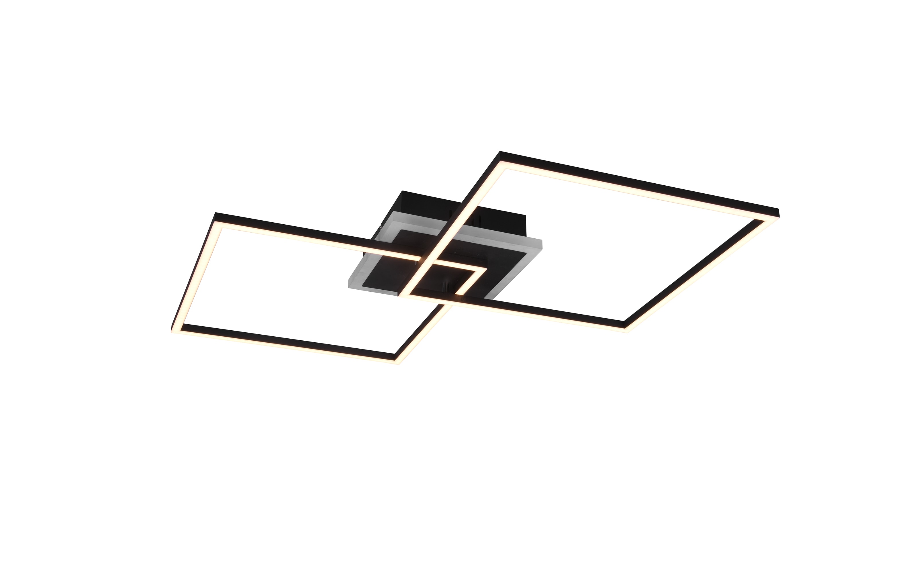 LED-Deckenleuchte Arribo RGBW in schwarz, 61 x 61 cm