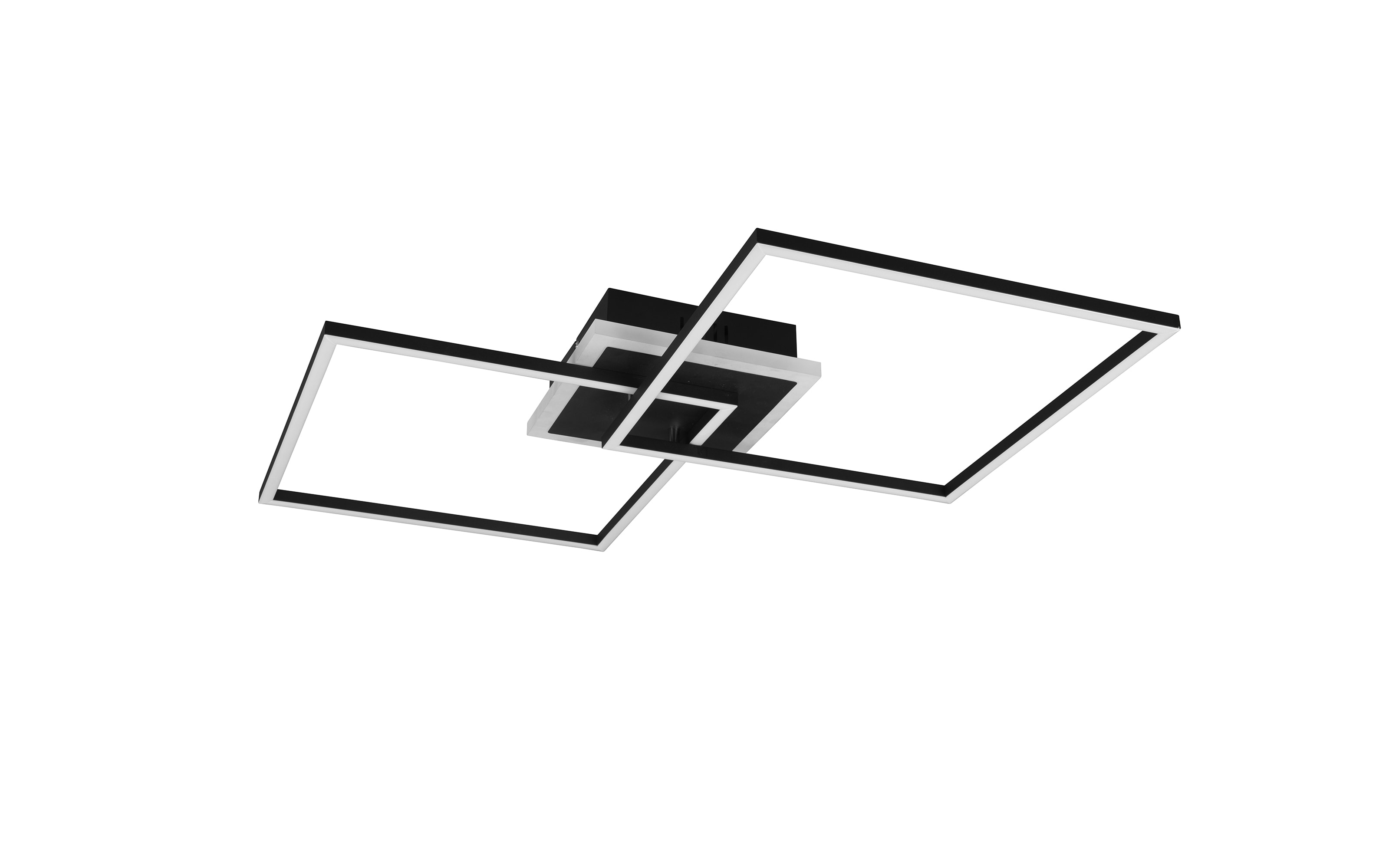 LED-Deckenleuchte Arribo RGBW in schwarz, 61 x 61 cm