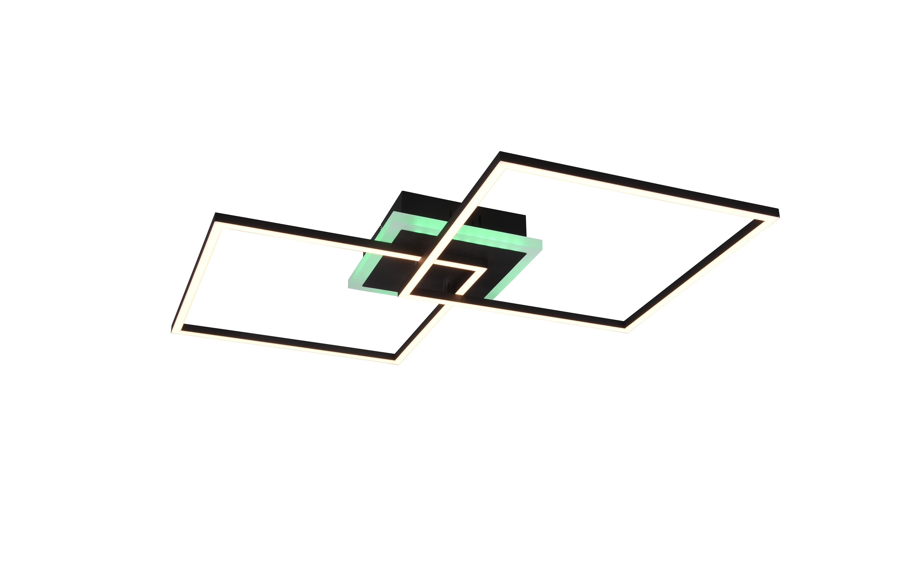LED-Deckenleuchte Arribo RGBW in schwarz, 61 x 61 cm