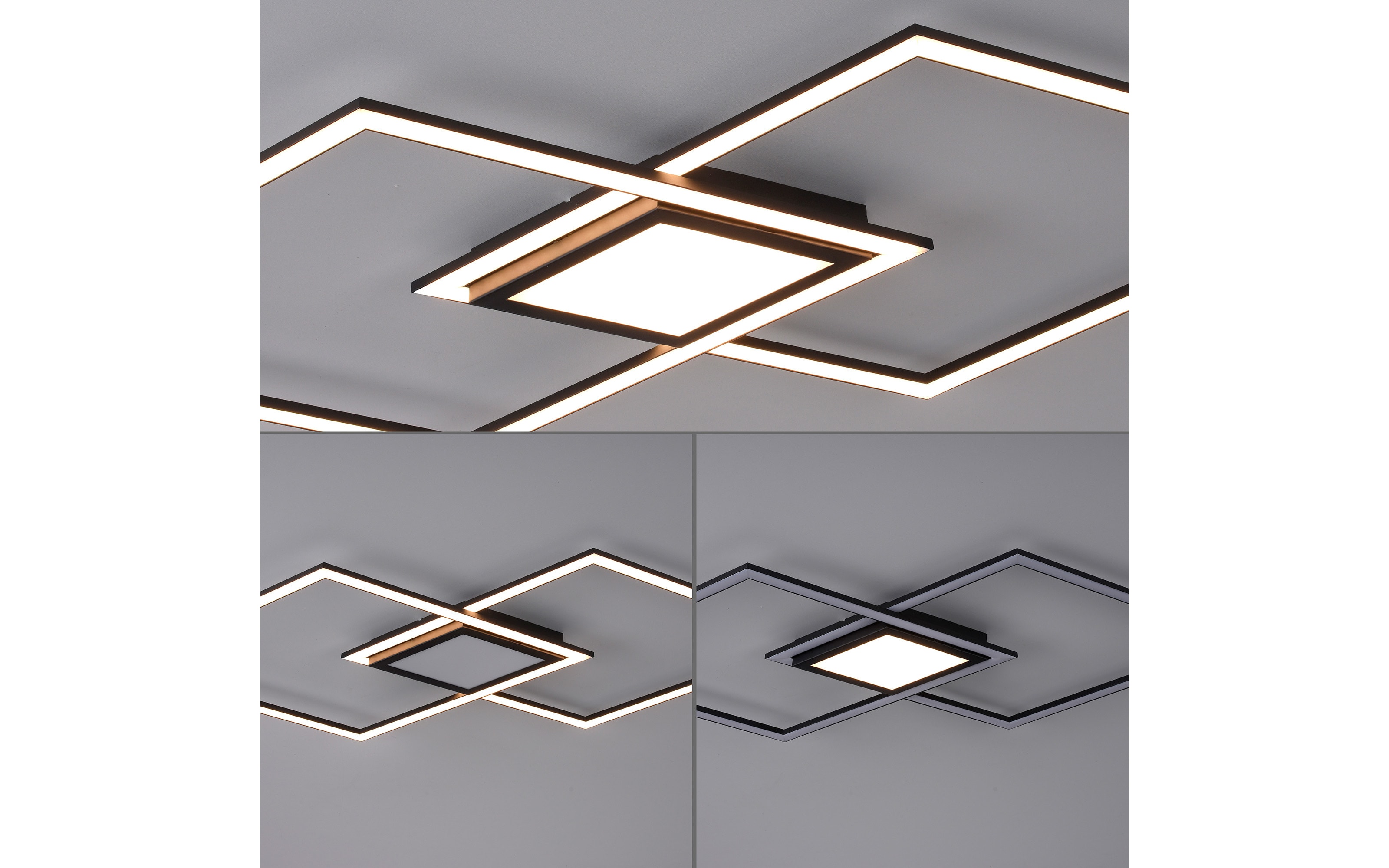 LED-Deckenleuchte Asmin in schwarz, 106 cm