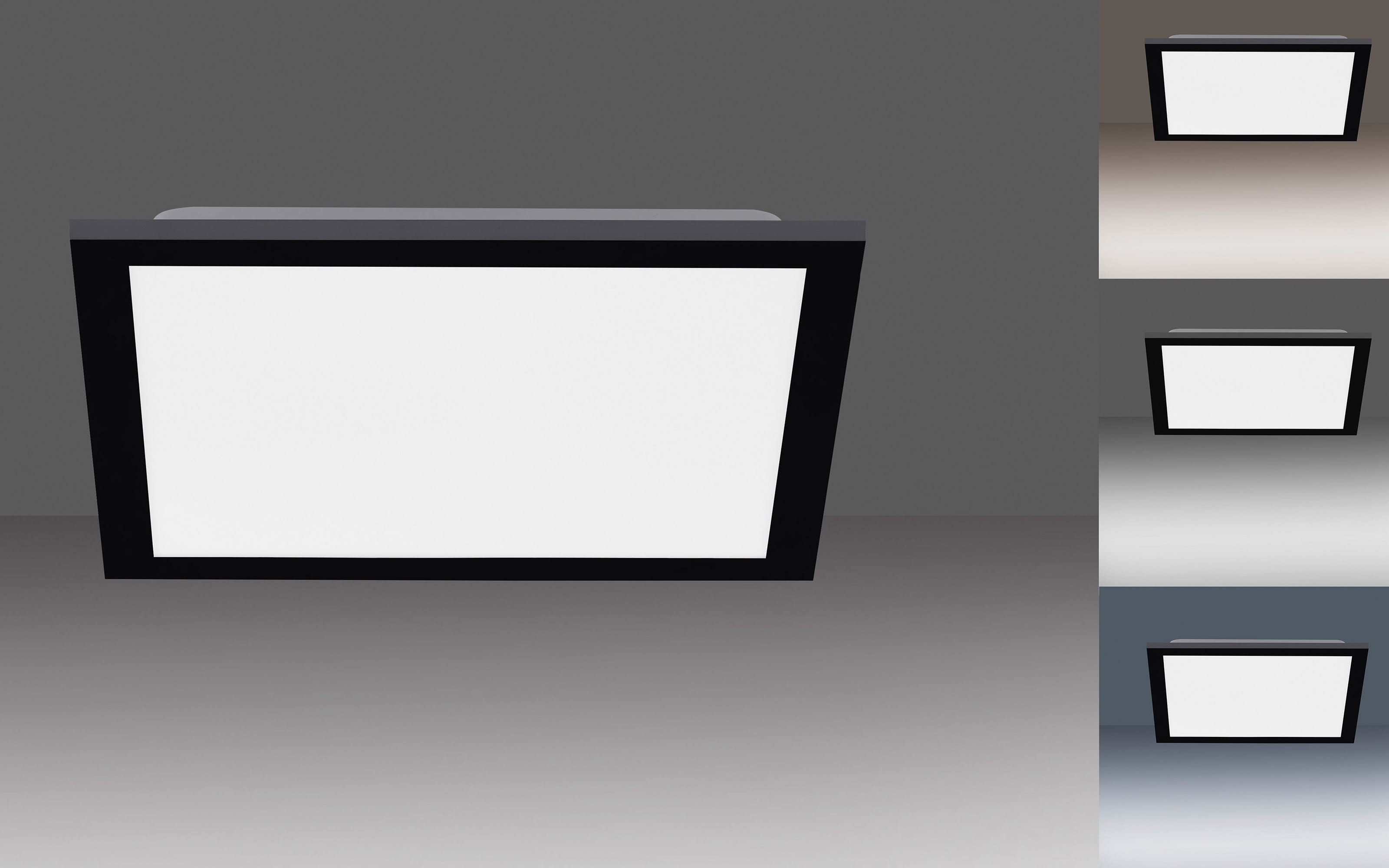 LED-Deckenleuchte Flat, schwarz, 29,5 cm