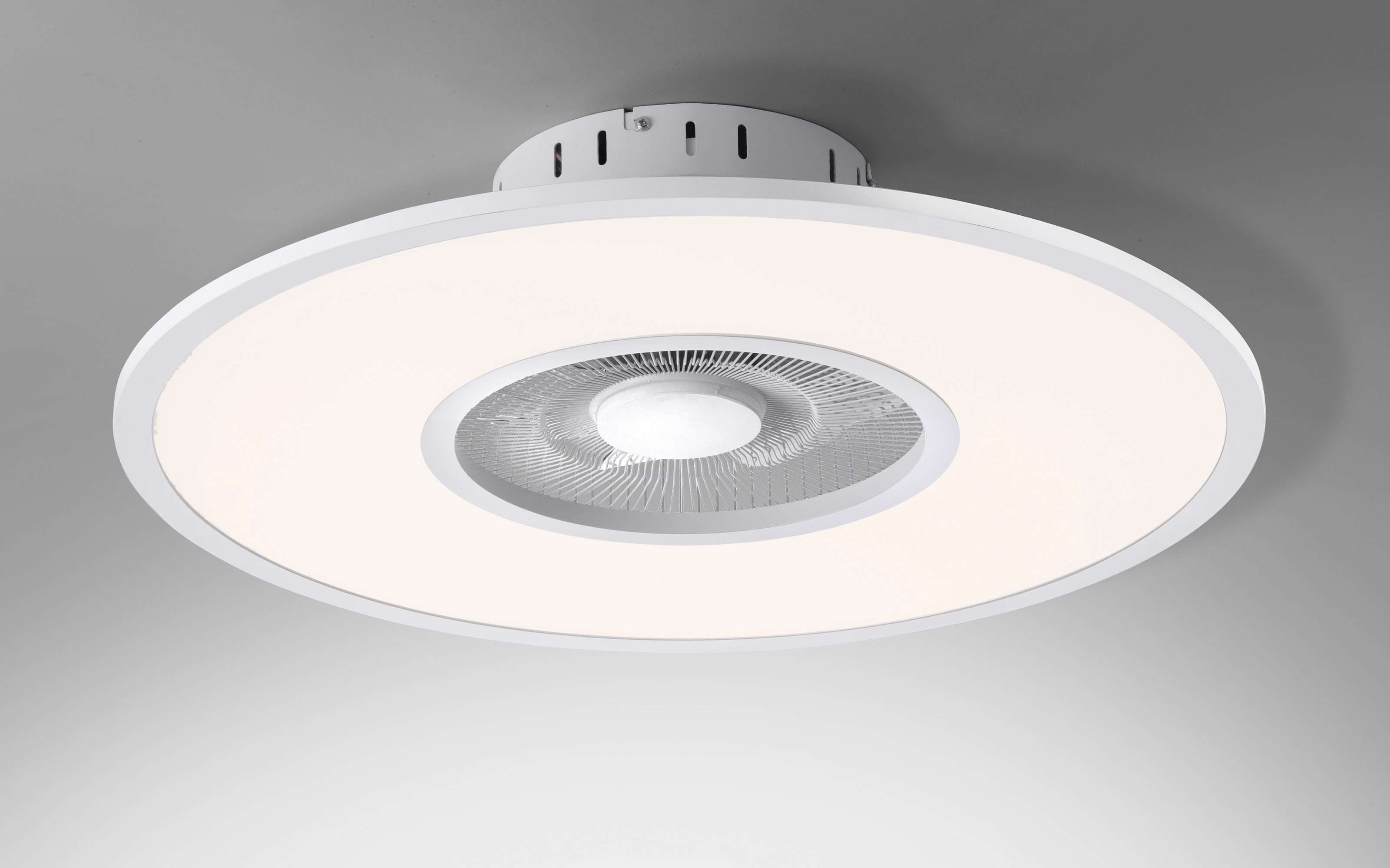 LED-Deckenleuchte/Ventilator Flat-Air CCT in weiß, 59,5 cm