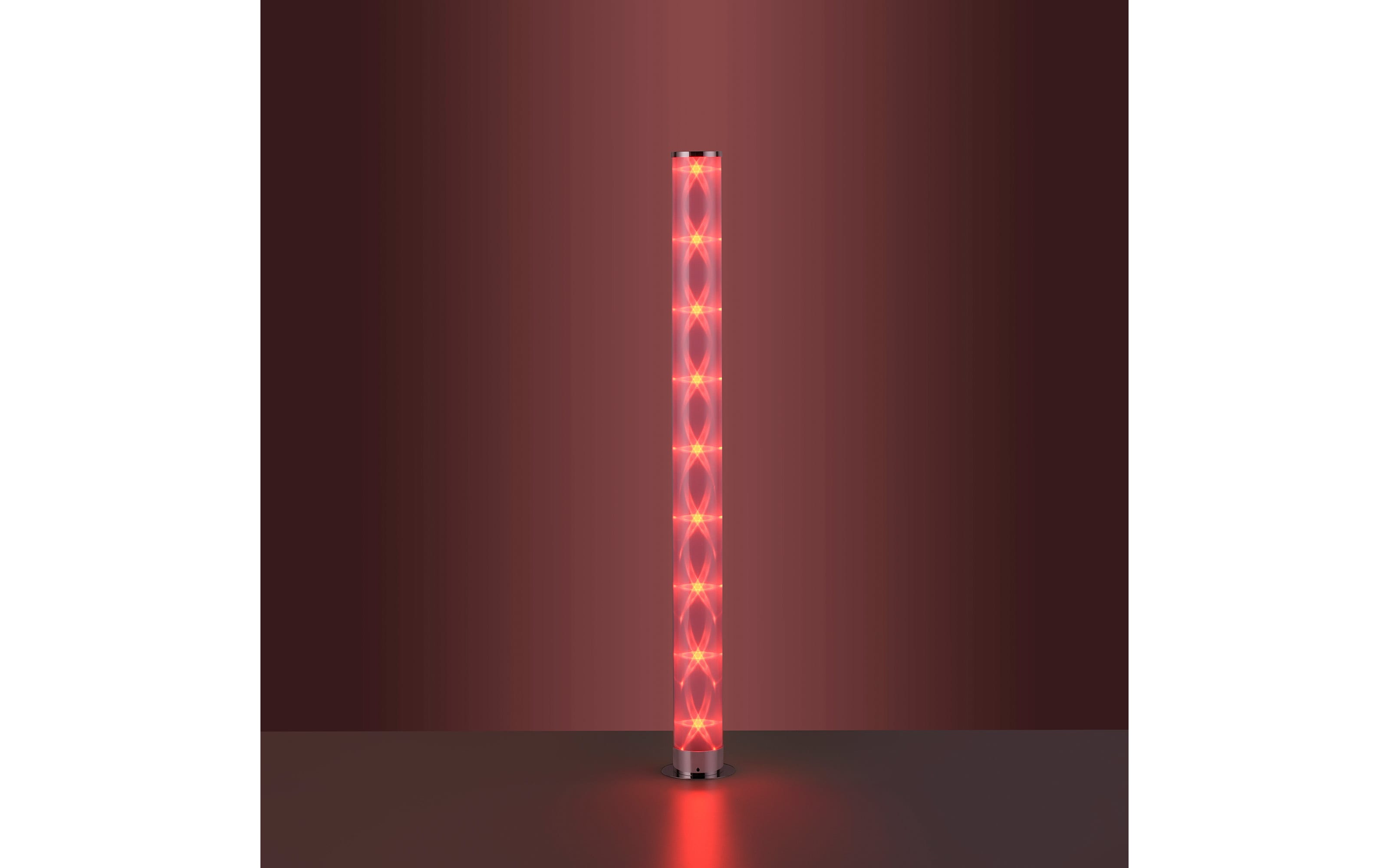 LED-Standleuchte Bingo RGBW in chrom, 103 cm