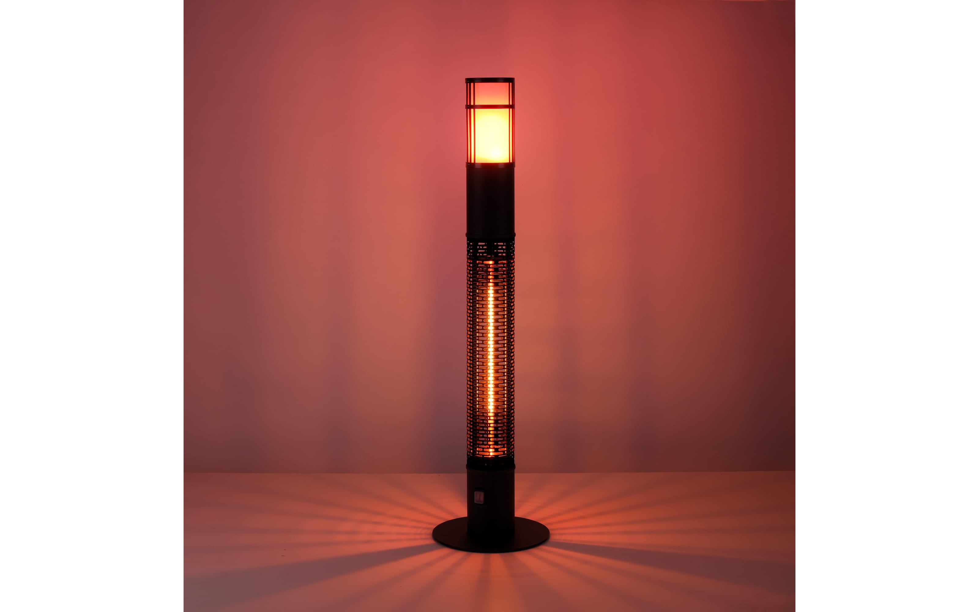 Stand-Heizstrahler Glow IP55 in schwarz, 110 cm