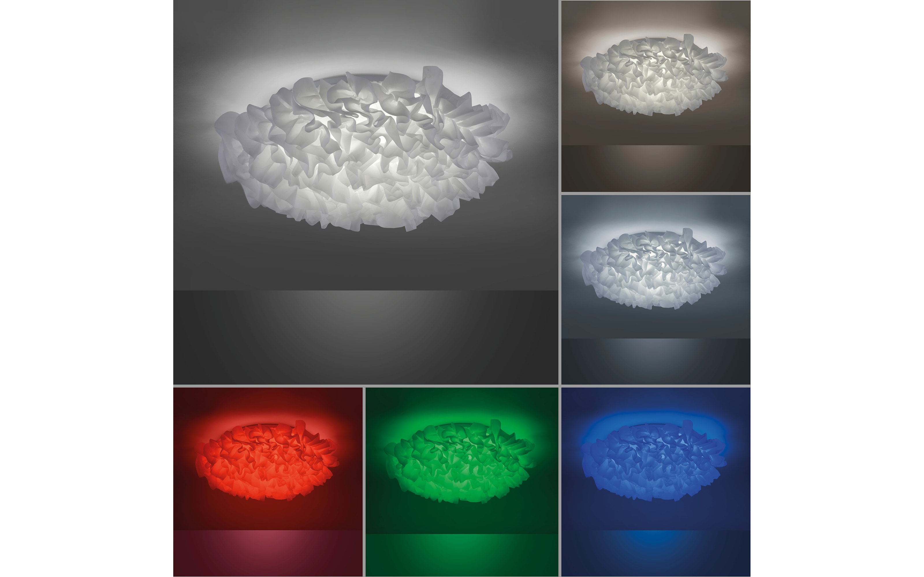 LED-Deckenleuchte Naomi CCT RGB in weiß, 50 cm