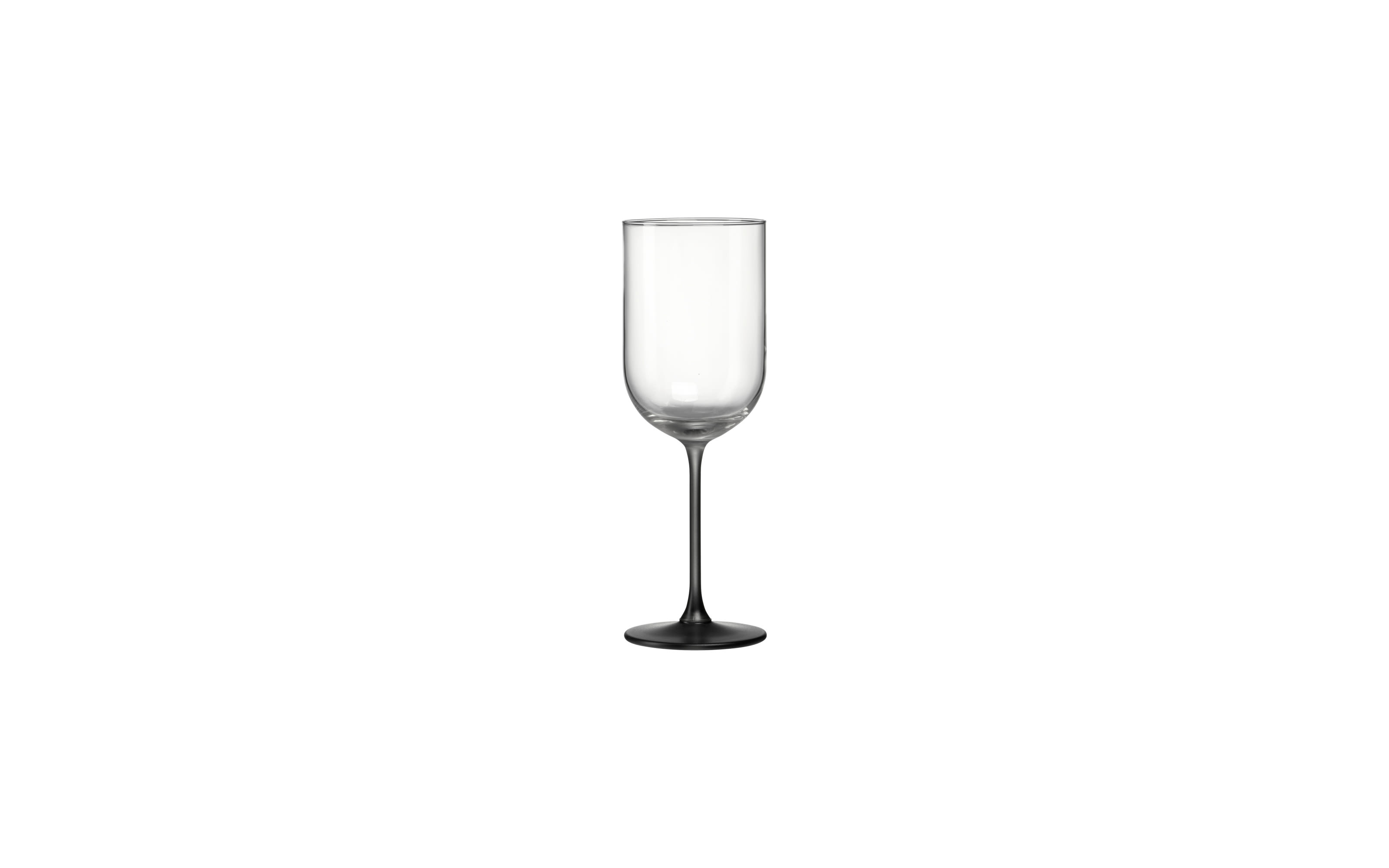 Rotweinglas Jasper aus Glas in transparent/schwarz, 410 ml