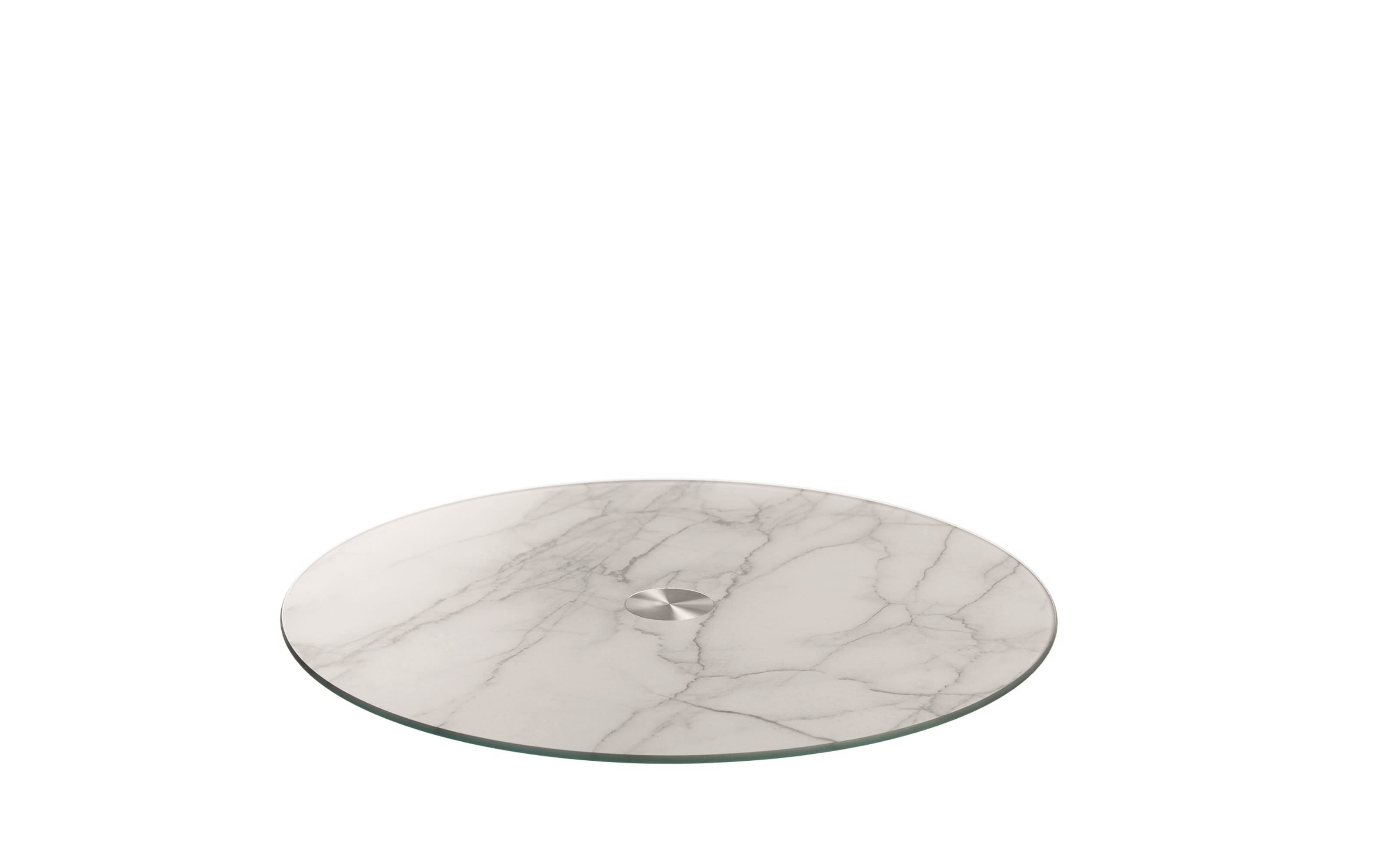 Servierplatte aus Glas in Marmorfarbig, 33 cm