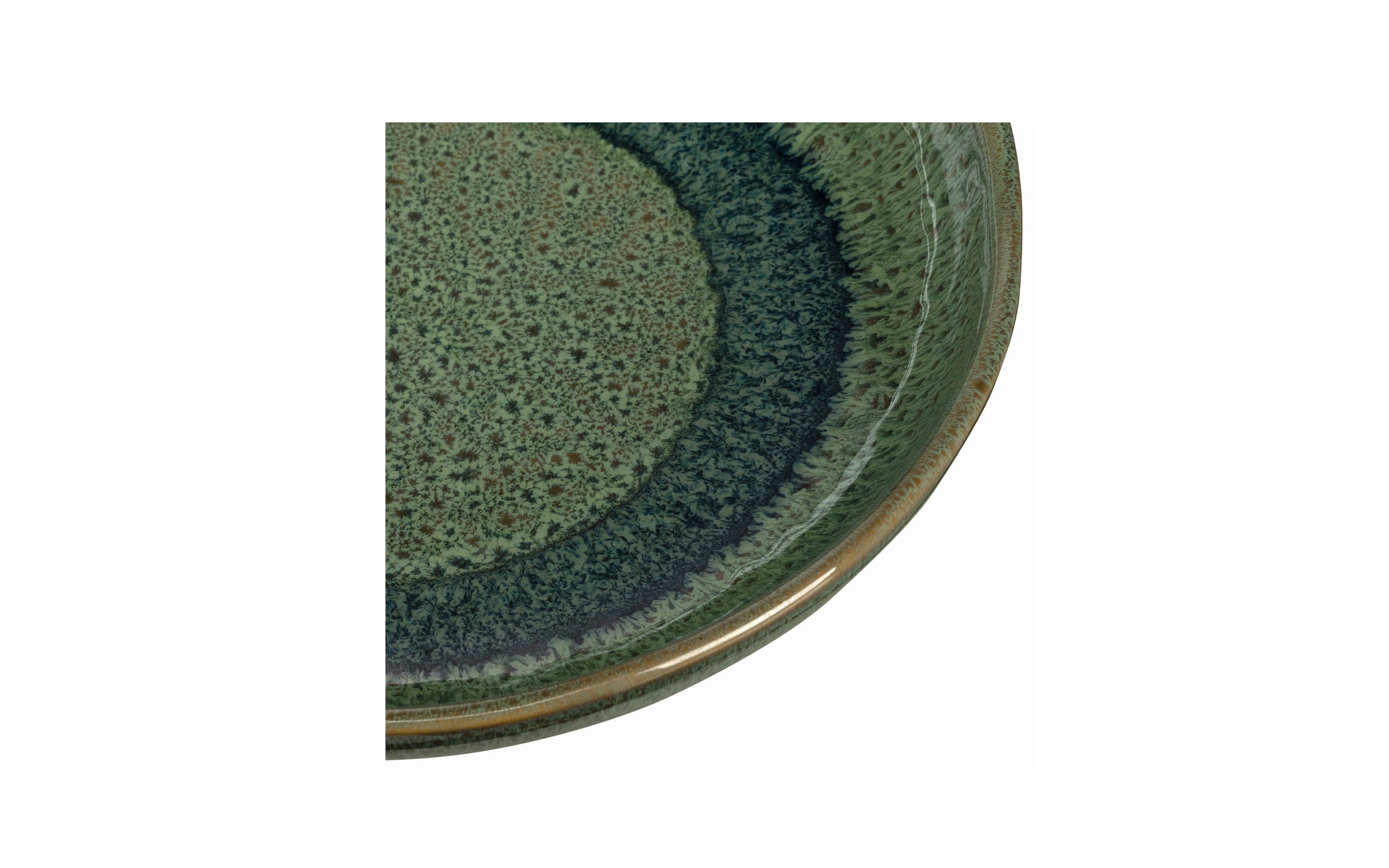 Keramikteller Matera in grün, 21 cm
