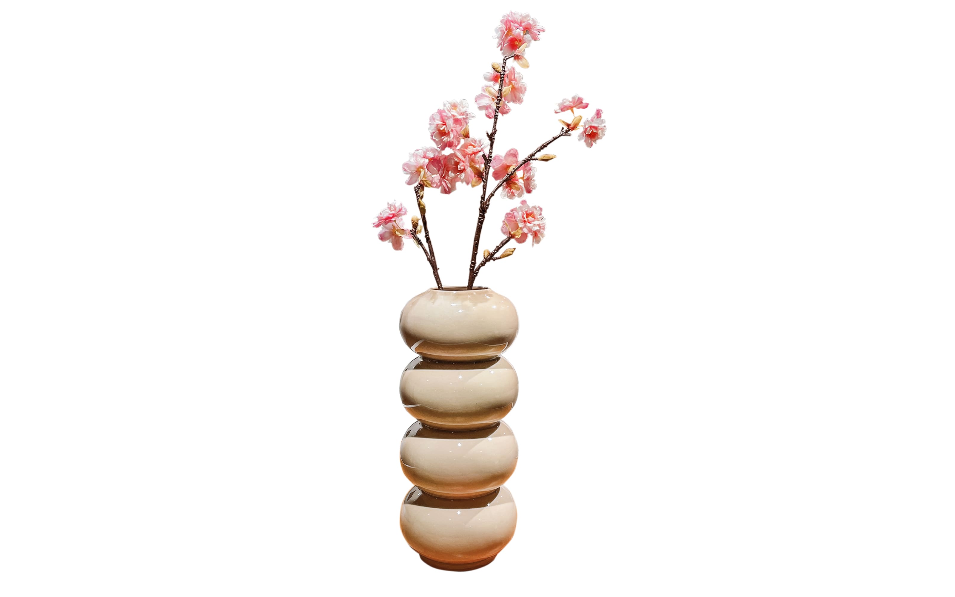 Vase aus Steingut in ivory, 36,5 cm