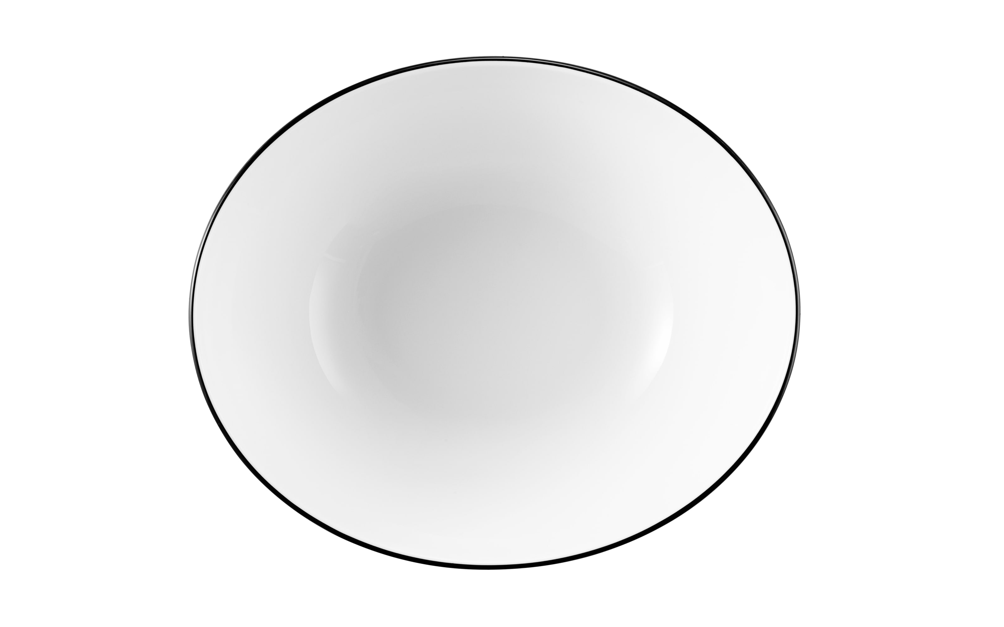 Schüssel oval Black Line in weiß, 25,5 cm