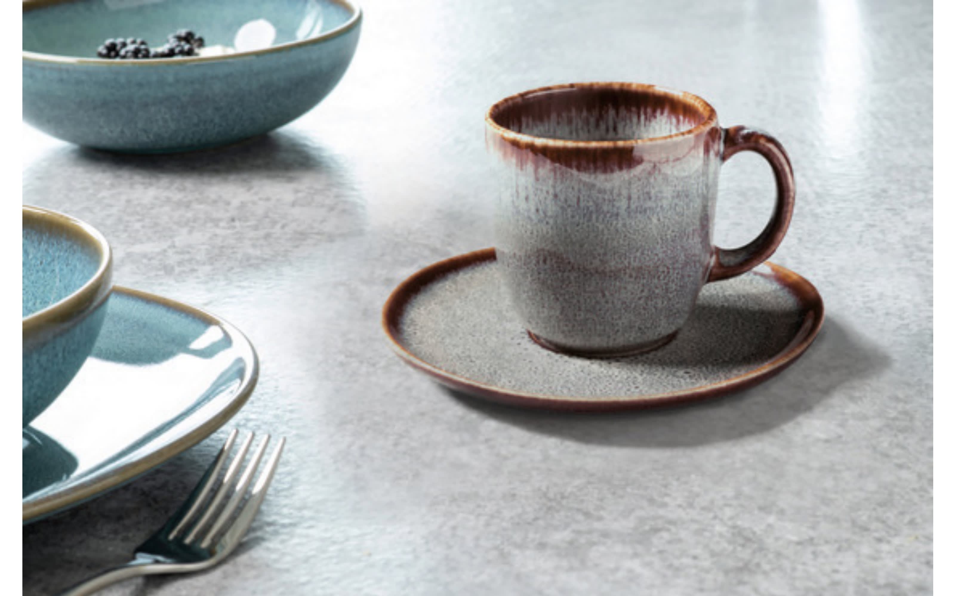 Kaffeeuntertasse Lave in beige