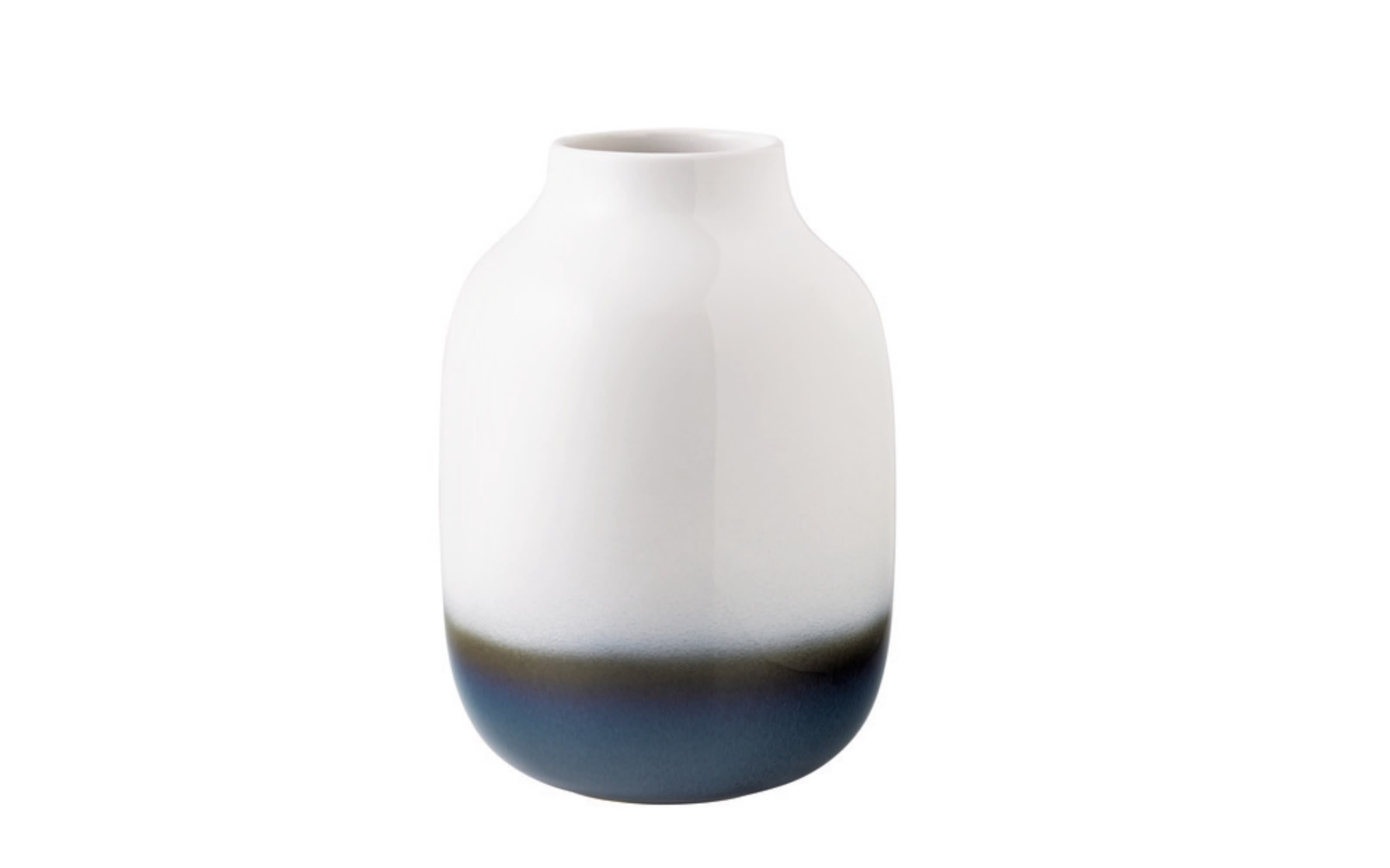 Vase Lave Home aus Steingut Nek bleu groß, 22 cm
