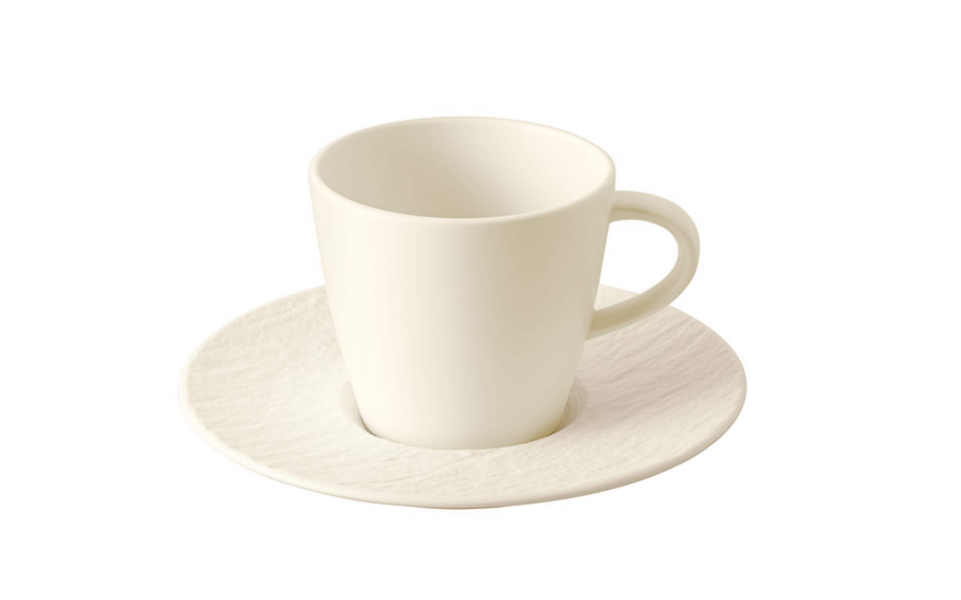 Kaffeeuntertasse Manufacture Rock Blanc in weiß, 15,5 cm