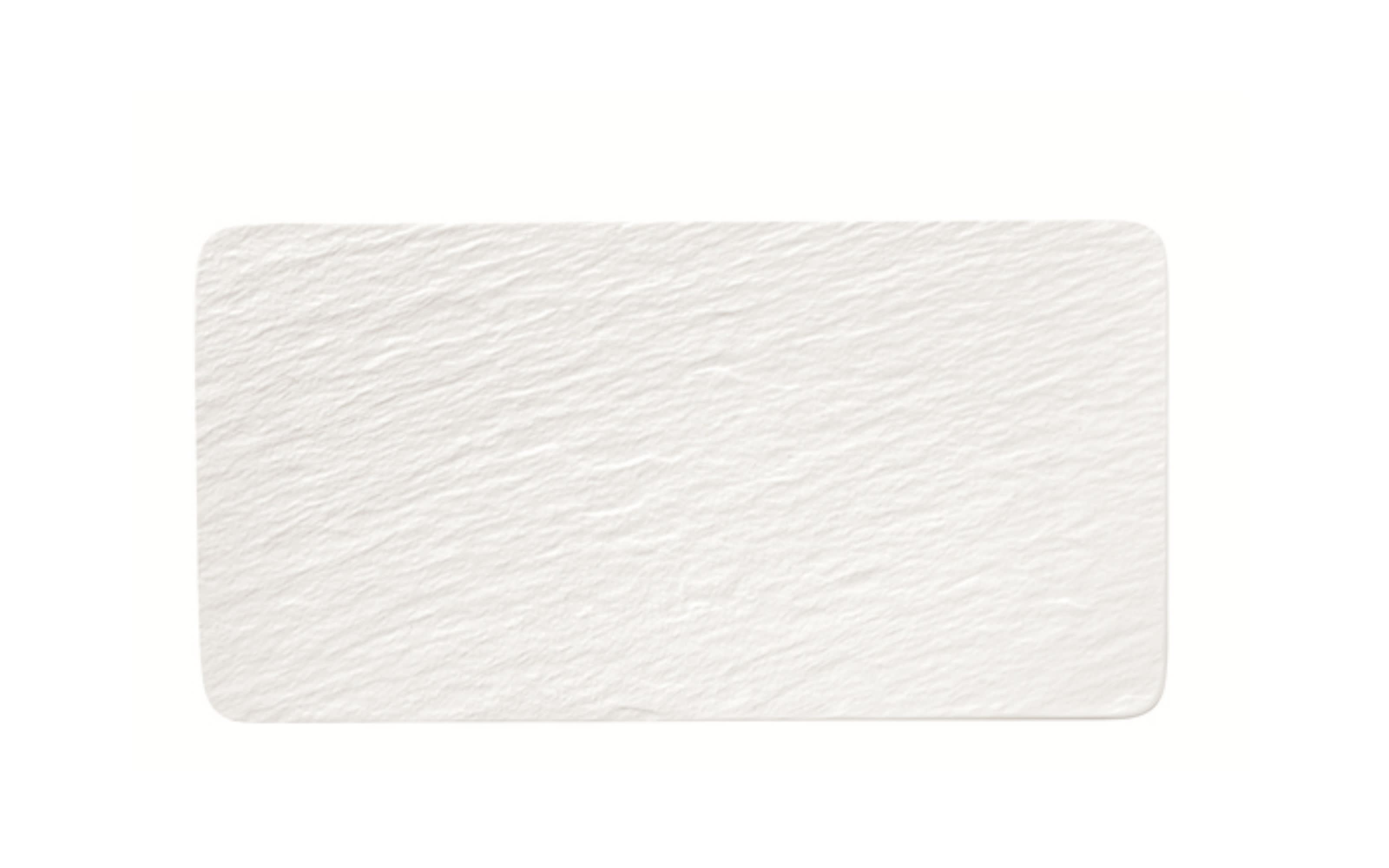 Servierplatte rechteckig Manufacture Rock Blanc in weiß, 35 x 18 cm