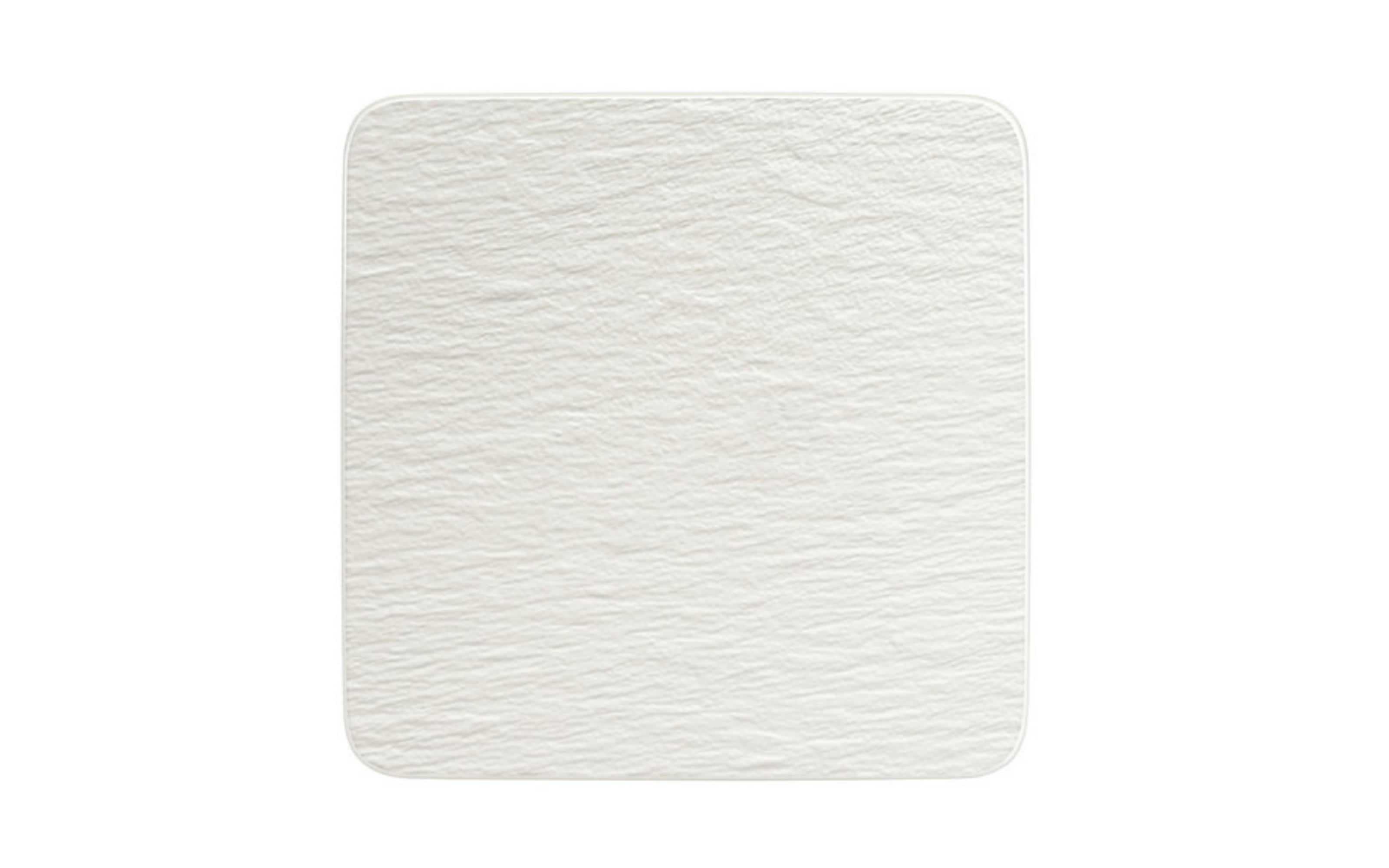 Servierplatte quadratisch Manufacture Rock Blanc in weiß