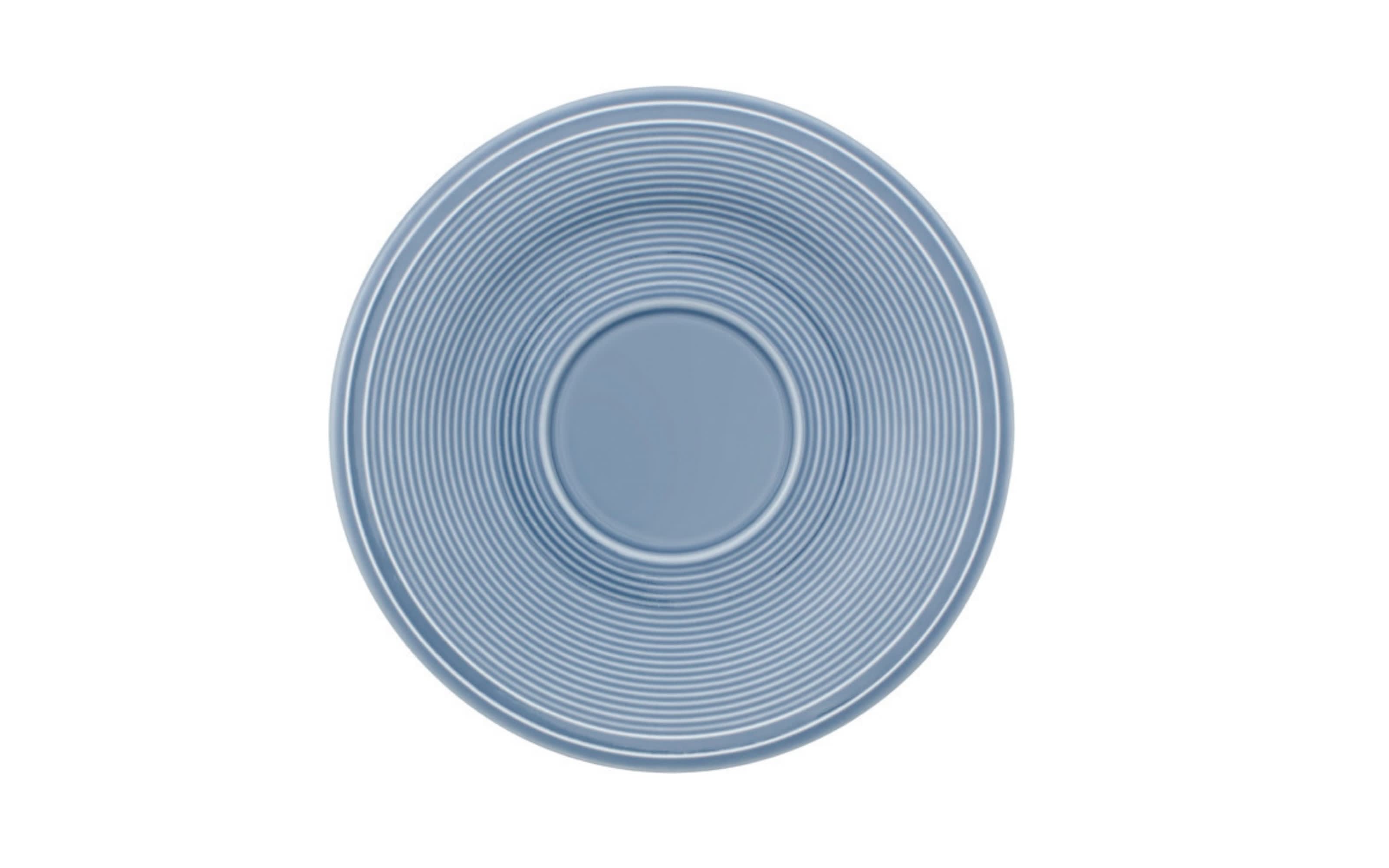 Kaffeeuntertasse Horizon Color Loop aus Porzellan in hellblau