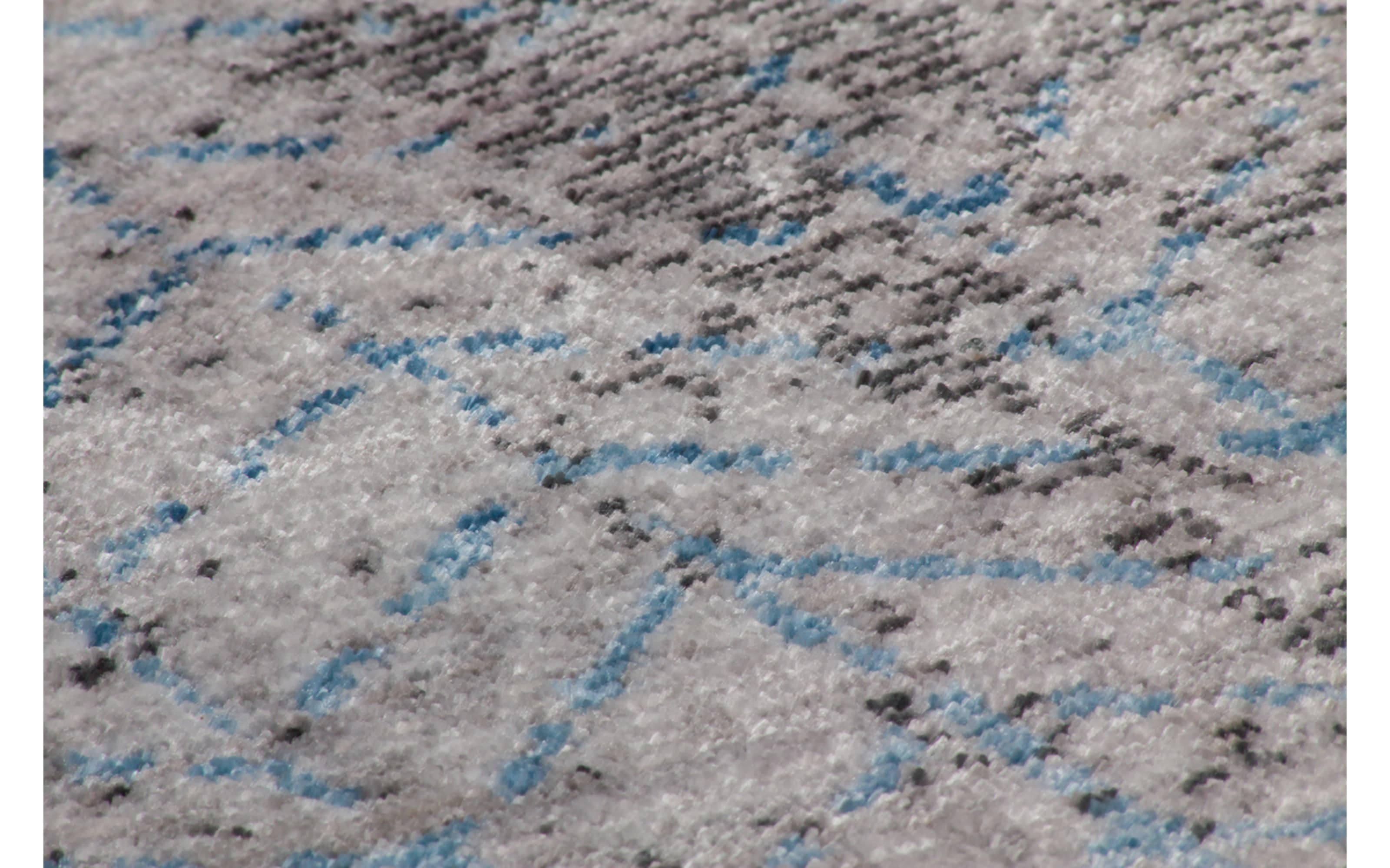 Teppich Antigua 300 in grau-türkis, 80 x 150 cm