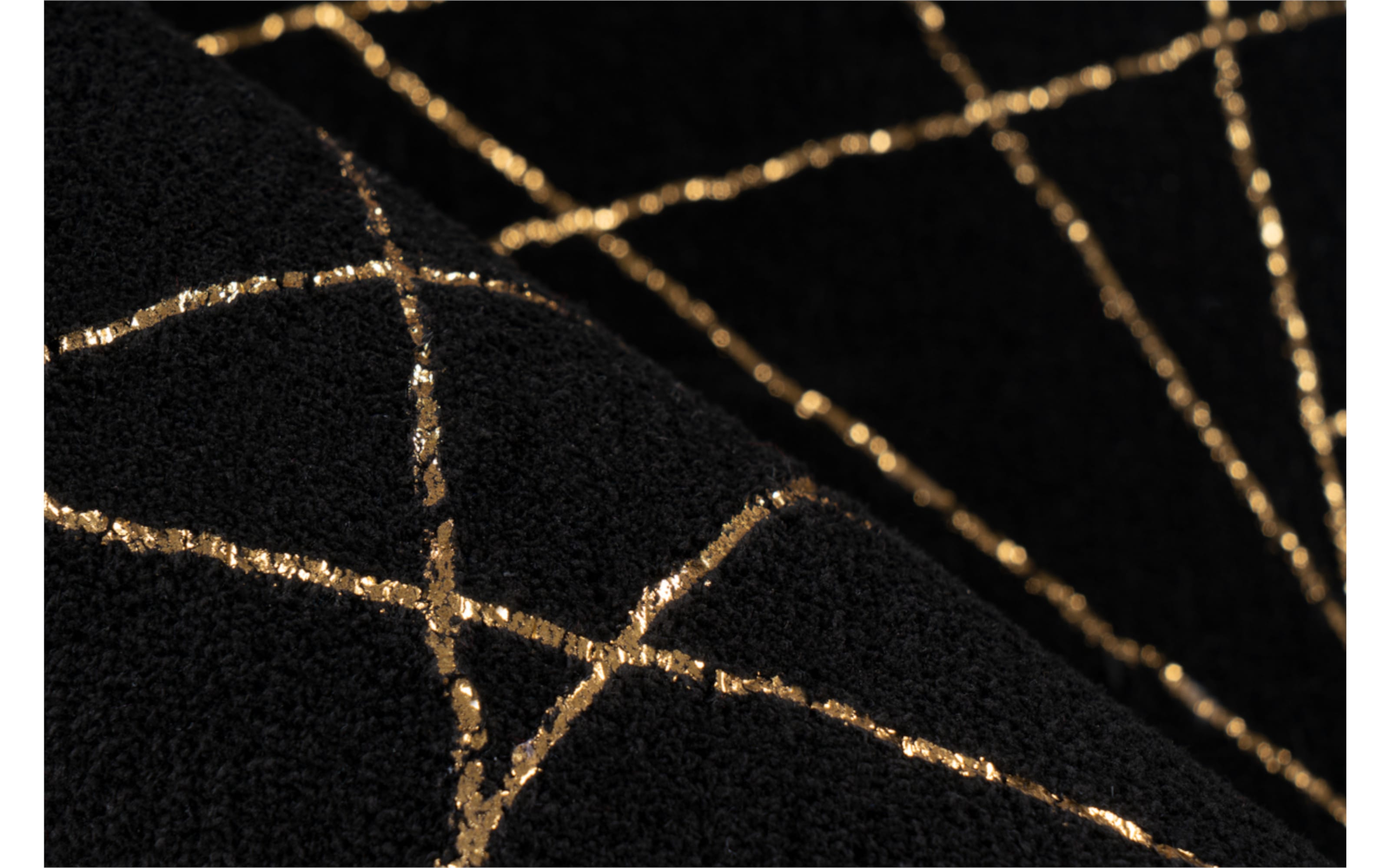 Teppich Bijou 125 in schwarz/gold, ca. 80 x 150 cm