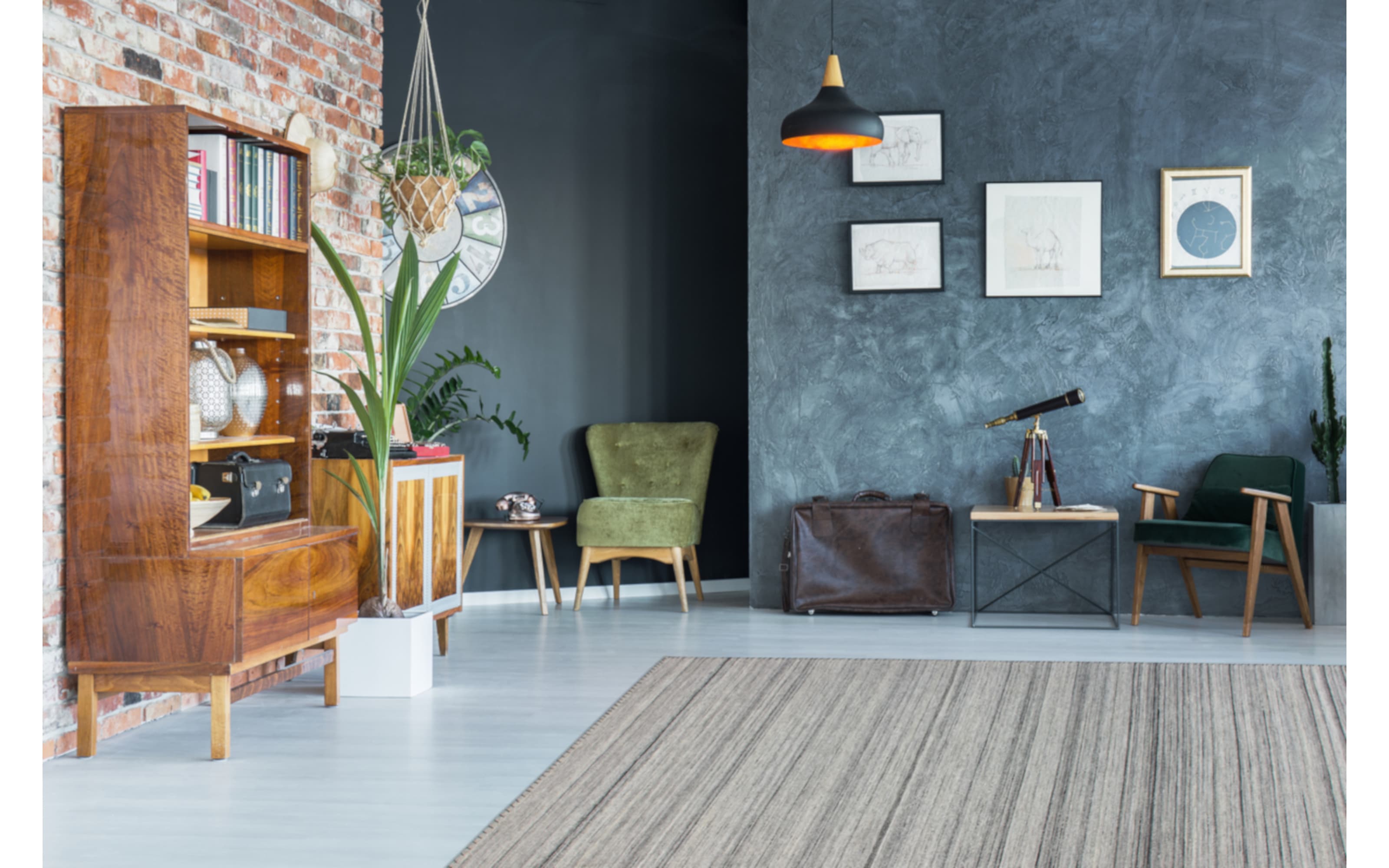 Teppich Phoenix 210 in grau-multi, 80 x 150 cm