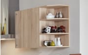 Einbauküche Flash, Hochglanz Lacklaminat magnolia, inklusive Elektrogeräte