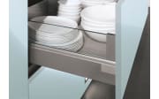 Einbauküche Touch,Structura, hellblau, Eiche Havanna Nachbildung, inkl. Elektrogeräte