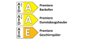 Einbauküche Touch,Structura, hellblau, Eiche Havanna Nachbildung, inkl. Elektrogeräte