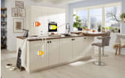 Einbauküche Sylt, weiß, inklusive Bosch Elektrogeräte