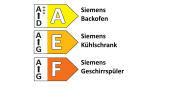 Einbauküche Laser brillant, crema magnolia, inkl. Siemens Elektrogeräte