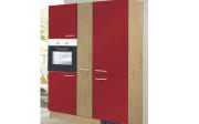 Einbauküche IP1200, burgundrot, inklusive Privileg Elektrogeräte