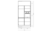 Einbauküche IP 1200, schwarz, inkl. Elektrogeräte