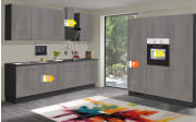 Einbauküche Star 236, beton natur Nachbildung, inkl. Elektrogeräte