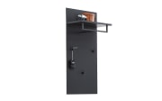 Garderobenkombination Lazise, schwarz/Eiche rustico