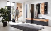 Garderobenkombination Lazise, schwarz/Eiche rustico