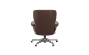 Leder Bürosessel Rome (M), niedrige Rückenlehne, Home-Office Untergestell, Paloma Copper