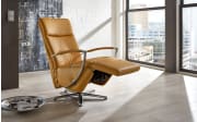 Leder Drehsessel Neo Style, curry, inkl. Funktionen