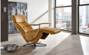 Leder Drehsessel Neo Style, curry, inkl. Funktionen