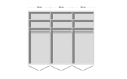 Kleiderschrank Zamaro in weiß/Eiche Volano-Nachbildung, Breite ca. 302 cm