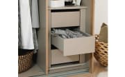 Schwebetürenschrank X-tend in Eiche artisan, Soft grey, Breite ca. 271 cm
