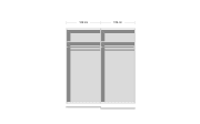 Schwebetürenschrank Oslo in weiß, 2 großzügige Türen, Breite ca. 218 cm