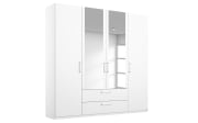 Drehtürenschrank Evelyn, weiß matt, 200 x 223 cm