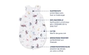 Jersey Schlafsack, weiß mit Motiv Crazy Animals, 98 cm
