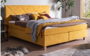 Boxspringbett Pallas in senfgelb, Liegefläche ca. 180 x 200 cm