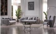 Sofa 3-Sitzer Lorena in grau, inklusive Kippfunktion