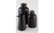 Vase Farma M aus Aluminium in schwarz, 23 cm 