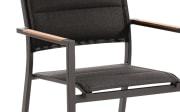 Garten-Stuhl Nantes in schwarz, Gestell Aluminium in schwarz
