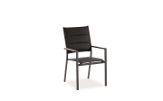 Garten-Stuhl Nantes in schwarz, Gestell Aluminium in schwarz