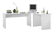 Winkel-Schreibtisch Till in weiß matt
