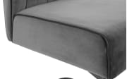 Schwingstuhl Manacor in grau, mit schwarzem Metallgestell