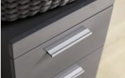 Hochschrank Amanda, dunkelgrau hochglanz